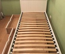 Односпальная кровать из березы 0104