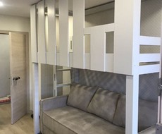 Кровать-чердак из березы